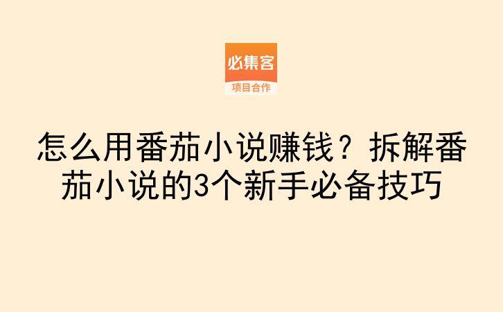 怎么用番茄小说赚钱？拆解番茄小说的3个新手必备技巧-云推网创项目库