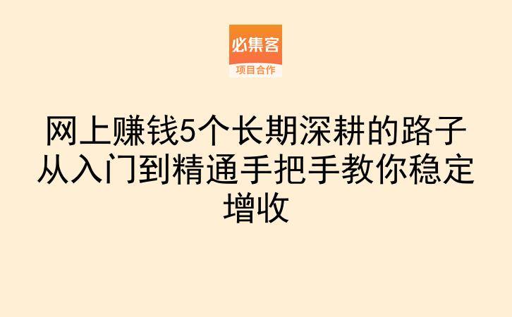 网上赚钱5个长期深耕的路子从入门到精通手把手教你稳定增收