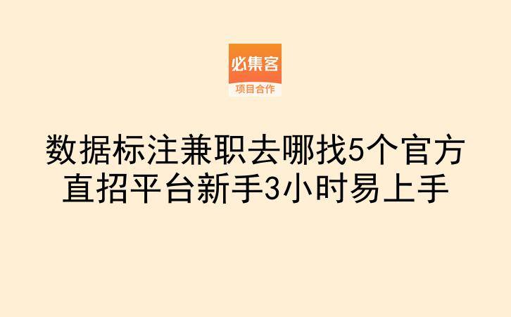 数据标注兼职去哪找5个官方直招平台新手3小时易上手