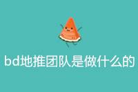BD地推团队的职能是什么？-云推网创项目库