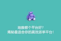 《地推平台哪家强？探寻最适合你的高效派单平台！》-云推网创项目库