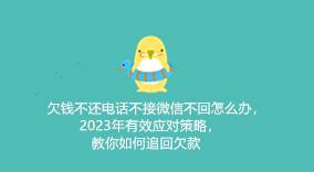 《2024年应对欠钱不还（电话不接、微信不回）的有效追款策略》-云推网创项目库